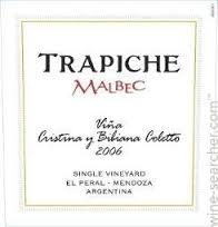 Trapiche Single Malbec Vina Cristina Y Bibiana Coletto El Pearl ... - trapiche-single-vineyard-malbec-vina-cristina-y-bibiana-coletto-el-peral-tupungato-argentina-10343090