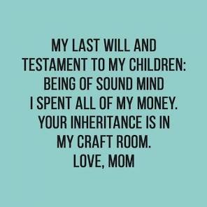 last will and testament craft room