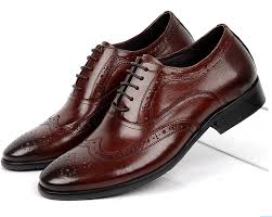 Handmade Mens Oxferd Brown Color Leather Dress Shoes With Lace Up ...