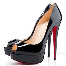 Patent Leather Peep Toe Platform Pumps Black High Heel Shoes ...