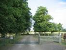 Driveway to Bowers Hill Farm. The cattle grid and Chestnut trees at the - via Daymix