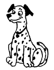 Dalmatian Dog coloring page