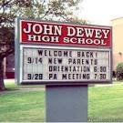 School Sign for John Dewey High School - Photo #