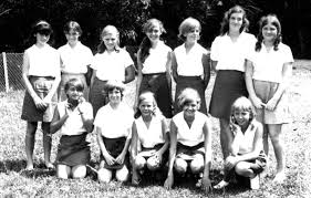 Jane Moorhouse and her female classmates taken in 1969. Thanks to Jane Moorhouse for this photo of her female classmates taken in 1969. - school69a