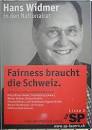 Plakat Nationalratswahlen Schweiz 2007: Hans Widmer - hanswidmer_sp_lu