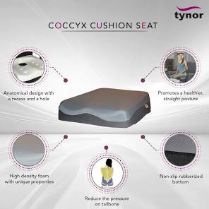 Tynor Coccyx Cushion Seat (Reduces pressure on Tailbone ...