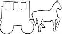 Horse and Cart coloring page