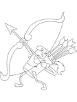 Archery coloring page