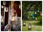 Rustic outdoor wedding decor using mason jars | OneWed.