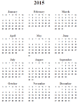 2015 Printable Calendar Templates Online