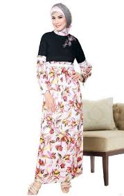 Model Baju Muslim Batik Kombinasi