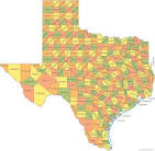 Texas Image Texas State Map   Cities, Roads, Counties, Rivers, Lakes, Topo Picture 6