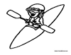Kayak coloring page
