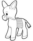 Donkey coloring page