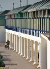 TF5281 : Beach huts and colonnade. near to Sutton on Sea, Lincolnshire, - via Daymix