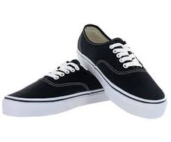 Vans Authentic Black White Skate Girls Womens Shoes All Sizes 5 5 ...