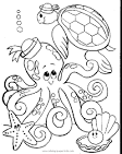 Octopus coloring page