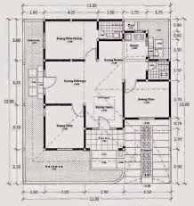 Gambar Denah Rumah Sederhana 1 Lantai 3 Kamar Tidur | Desain Rumah ...