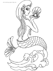 Mermaid coloring page