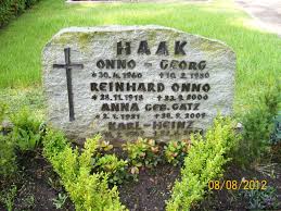 Grab von Reinhard Onno Haak (28.11.1918-23.09.2000), Friedhof ...