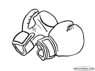 Boxing coloring page