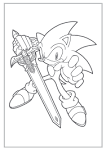 Sonic coloring page
