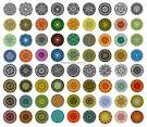 Variety of classical elements in a circular pattern vector ...