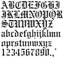 Octubre Rojo: Letras góticas - Abecedario