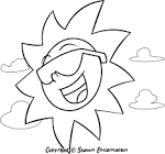 Sun coloring page