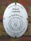 plaque in the Peace Garden - via Daymix