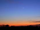 New moon at sunset, - via Daymix