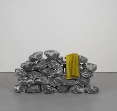 Paul Lee Untitled (rock wall), 2010 plaster of Paris, ink, towel 54×108 x 26 cm 21 1/4×42 1/2×10 1/4 ins