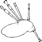 Bagpipes coloring page