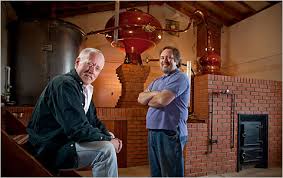 Ansley Coale, left, the founder of the micro-distiller Germain-Robin, Peter DaSilva for The New York Times Ansley Coale, left, the founder of the ... - blogSpan-v2