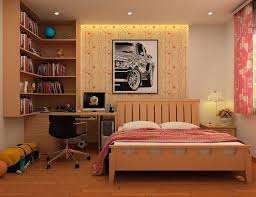 Modern Kids Themed Bedroom Design Feature Wooden Low Queen Bed And ...