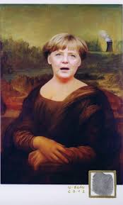 Kunstwerk Das süße Lächeln von Mona Lisa Merkel von