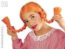 Childrens Neon Orange Ginger Wig With Plaits Annie Dolly Fancy Dress - 6286P_a