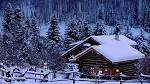 Wallpapers christmas wallpaper woods shack   496907
