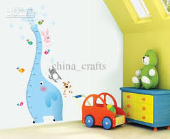 Wholesale Removable 60x90cm Wall Stickers The Baby Elephant Height ...