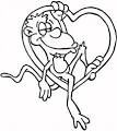 Monkey coloring page