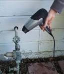 defrost frozen plumbing pipes