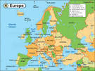 Political Map for <b>Europe</b>