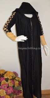 YATI Zip-Front Plain Black Abaya Islamic Clothing - Hayaa Clothing