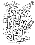 New Years coloring page