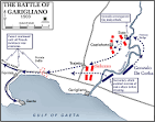 Map of the Battle of the Garigliano - December 27, 1503