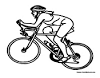 Cycling coloring page