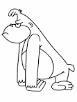 Ape coloring page