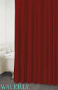 Garnet Red Linen Stripe Shower Curtain : Cozy Homewares, Shower ...