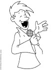 Singing coloring page