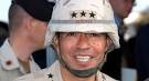 Ricardo Sanchez smiles during a welcome ceremony for soldiers. | AP Photo - 110418_sanchez_txbid_ap_328